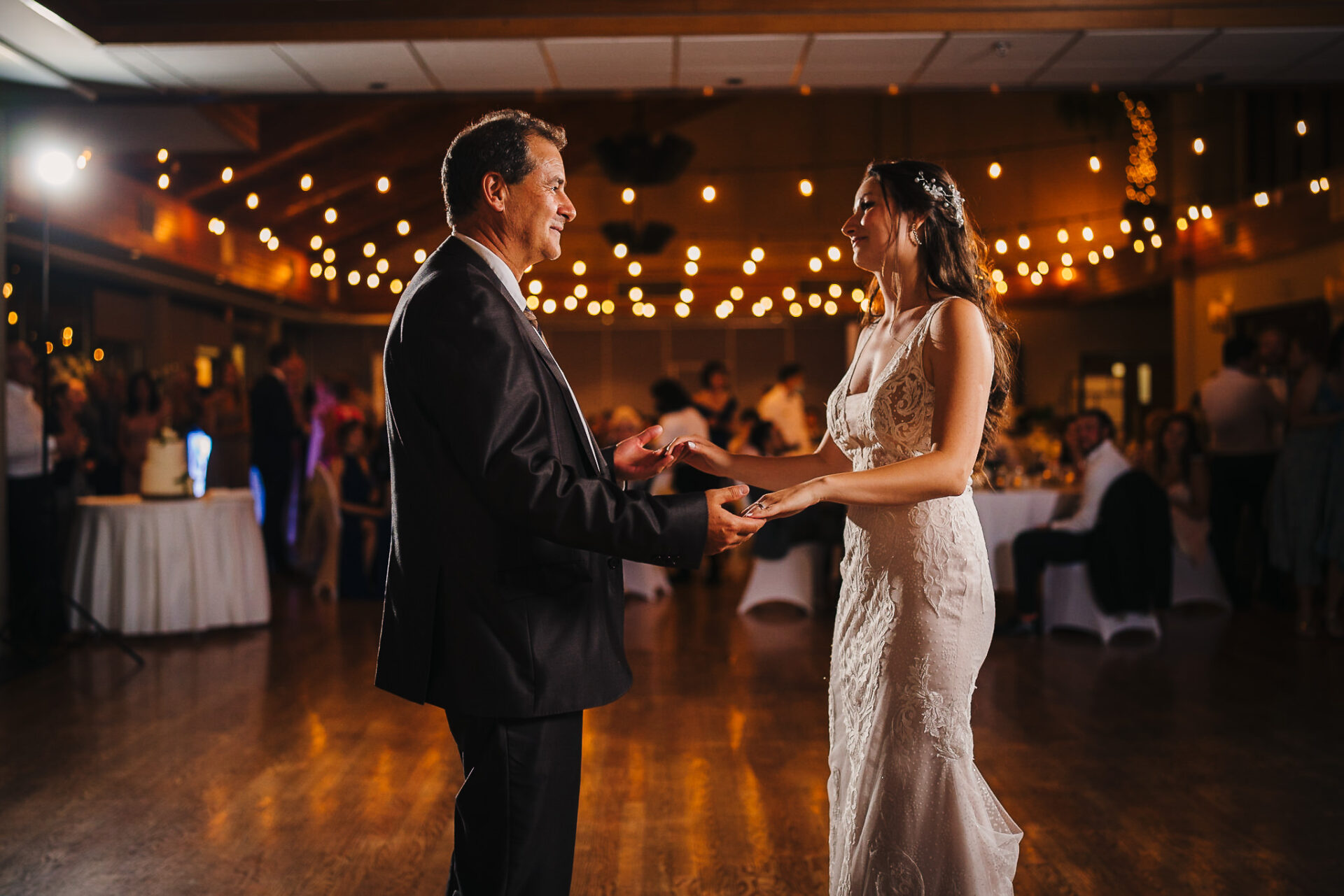 Bride and her father dancing