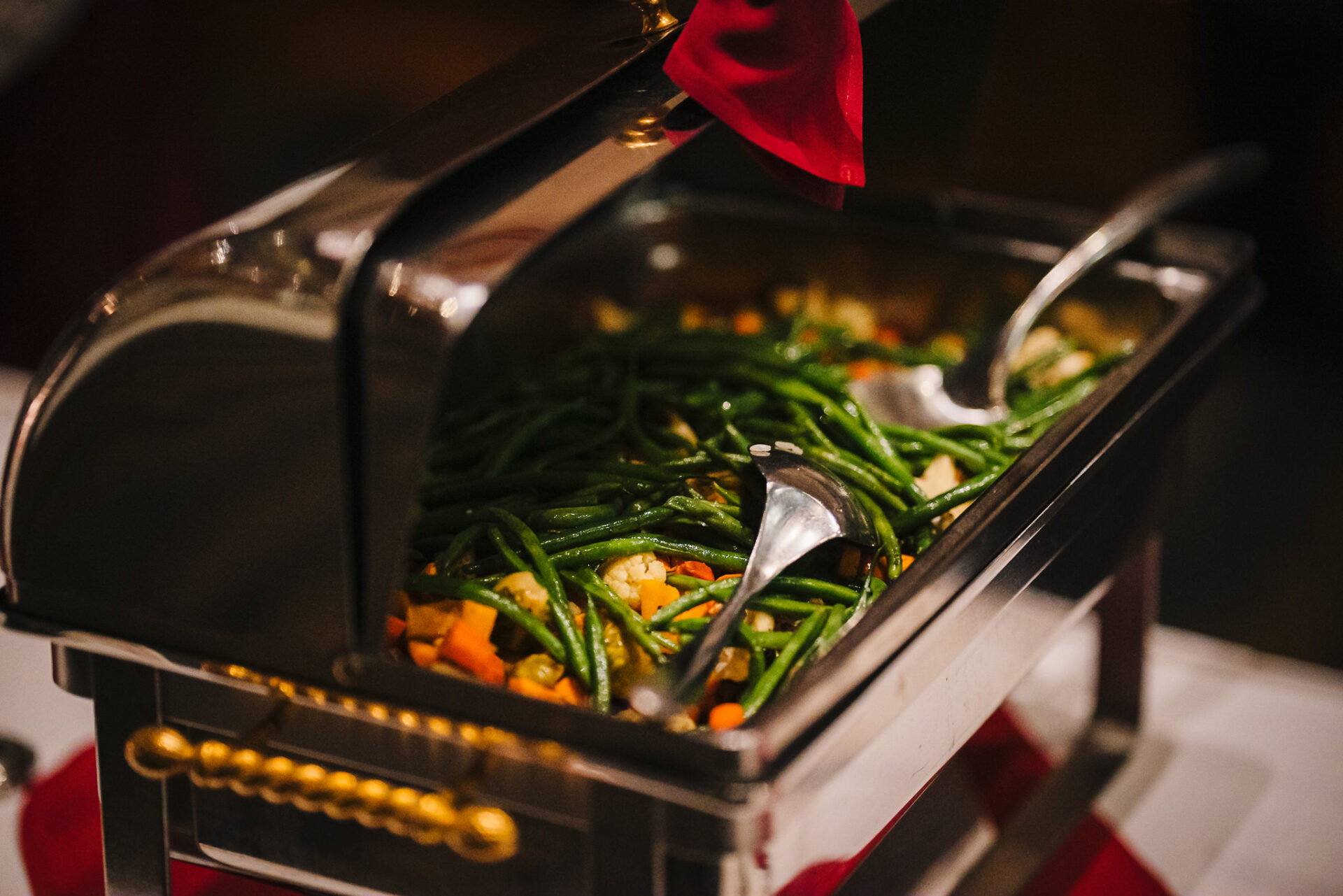 Close up of roasted vegetables in a cooker